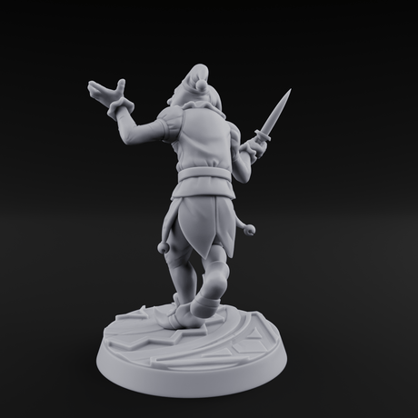 Cackling And Prancing Human Jester Miniature for Dungeons and Dragons, Pathfinder or other TTRPGs