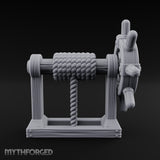 Crank-Handled Spool-Wound Helm Miniature for Dungeons and Dragons, Pathfinder or other TTRPGs