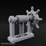 Crank-Handled Spool-Wound Helm Miniature for Dungeons and Dragons, Pathfinder or other TTRPGs