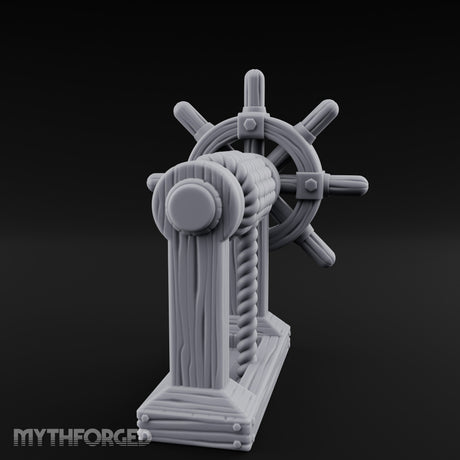 Crank-Handled Spool-Wound Helm Miniature for Dungeons and Dragons, Pathfinder or other TTRPGs