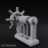 Crank-Handled Spool-Wound Helm Miniature for Dungeons and Dragons, Pathfinder or other TTRPGs