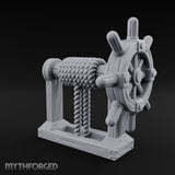 Crank-Handled Spool-Wound Helm Miniature for Dungeons and Dragons, Pathfinder or other TTRPGs