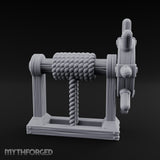 Crank-Handled Spool-Wound Helm Miniature for Dungeons and Dragons, Pathfinder or other TTRPGs
