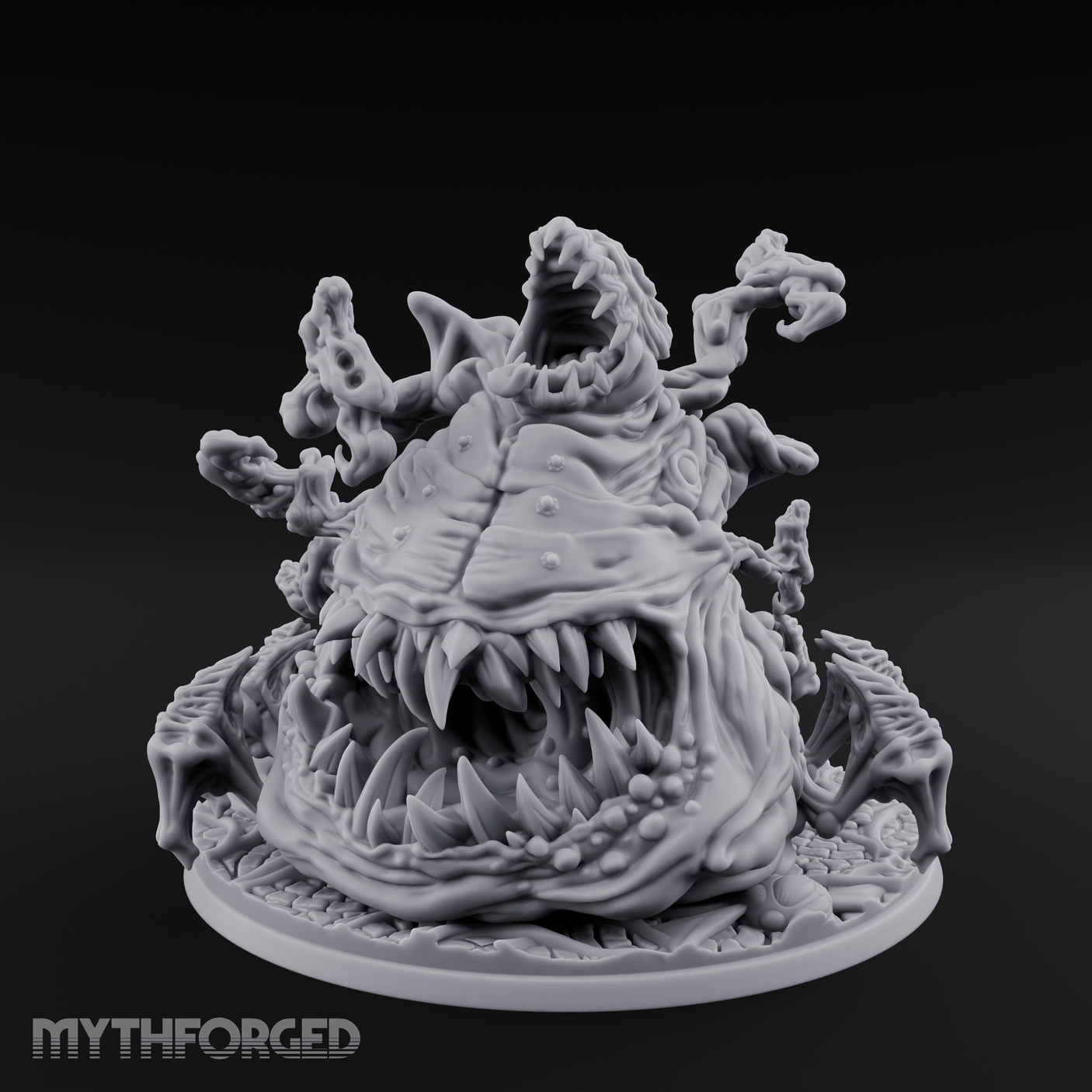 Mouths Gnashing Wide Great Old One Monstrosity Miniature for Dungeons and Dragons, Pathfinder or other TTRPGs