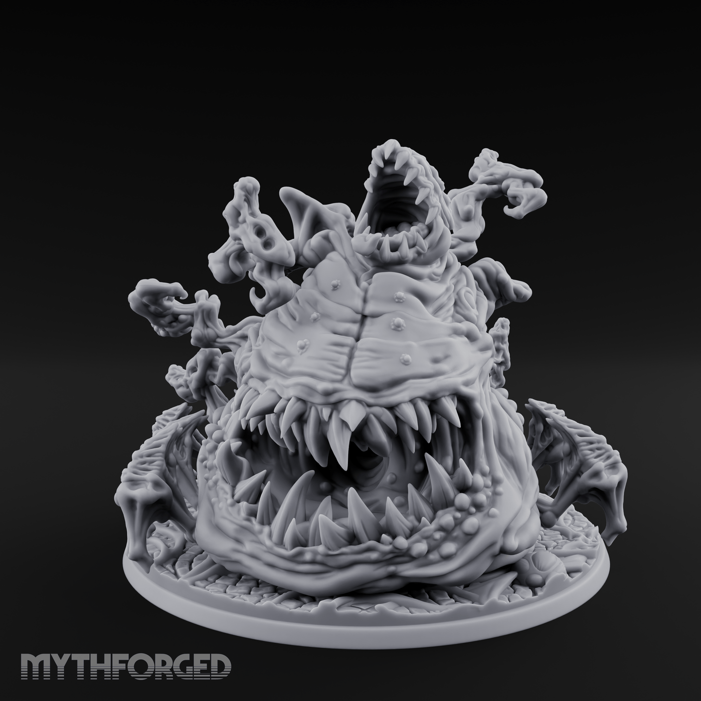 Mouths Gnashing Wide Great Old One Monstrosity Miniature for Dungeons and Dragons, Pathfinder or other TTRPGs