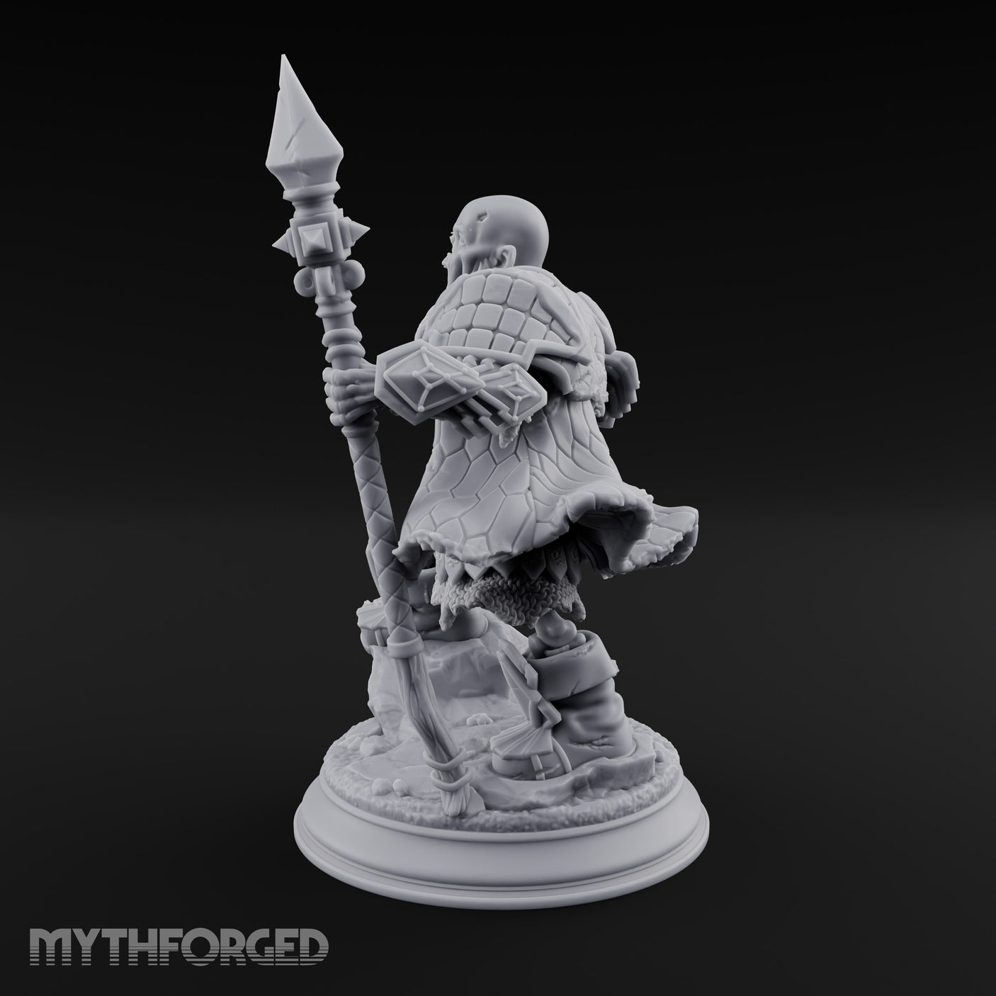 Risen and Roaring Undead Dwarf Warrior B