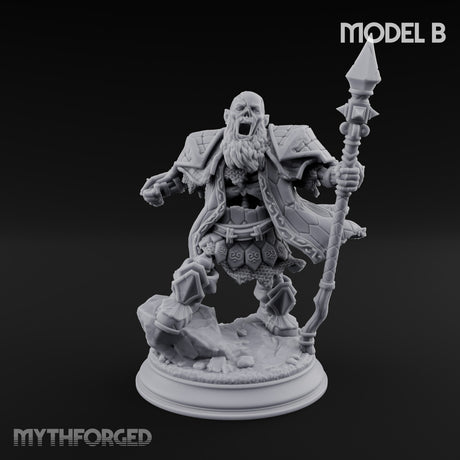 Risen and Roaring Undead Dwarf Warrior B