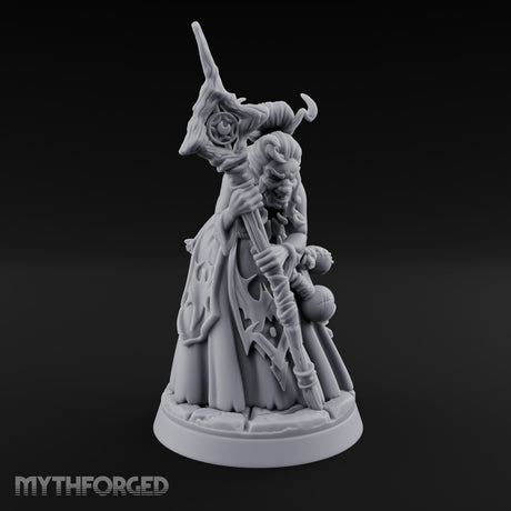 Crooked Staff Clutching Demon Hag Miniature for Dungeons and Dragons, Pathfinder or other TTRPGs