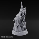 Crooked Staff Clutching Demon Hag Miniature for Dungeons and Dragons, Pathfinder or other TTRPGs