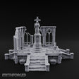 Cross-Bearing Gothic-Framed Cleric Monument Plaza Miniature for Dungeons and Dragons, Pathfinder or other TTRPGs