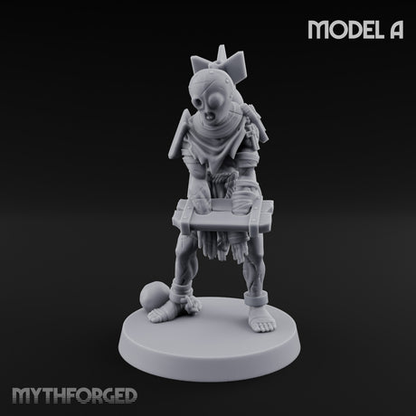 Cross Bound Shackled Human Prisoner A Miniature for Dungeons and Dragons, Pathfinder or other TTRPGs