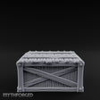 Cross-Braced Nail-Studded Wooden Storage Crate Miniature for Dungeons and Dragons, Pathfinder or other TTRPGs