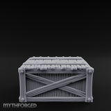 Cross-Braced Nail-Studded Wooden Storage Crate Miniature for Dungeons and Dragons, Pathfinder or other TTRPGs