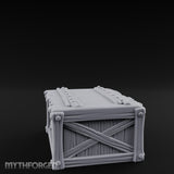 Cross-Braced Nail-Studded Wooden Storage Crate Miniature for Dungeons and Dragons, Pathfinder or other TTRPGs