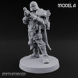 Cross Emblazoned Gun Bearing Ashen Trooper A Miniature for Dungeons and Dragons, Pathfinder or other TTRPGs