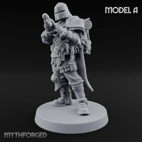 Cross Emblazoned Gun Bearing Ashen Trooper A