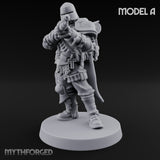 Cross Emblazoned Gun Bearing Ashen Trooper A Miniature for Dungeons and Dragons, Pathfinder or other TTRPGs