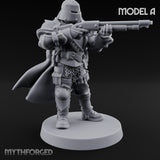 Cross Emblazoned Gun Bearing Ashen Trooper A Miniature for Dungeons and Dragons, Pathfinder or other TTRPGs