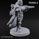 Cross Emblazoned Gun Bearing Ashen Trooper A Miniature for Dungeons and Dragons, Pathfinder or other TTRPGs