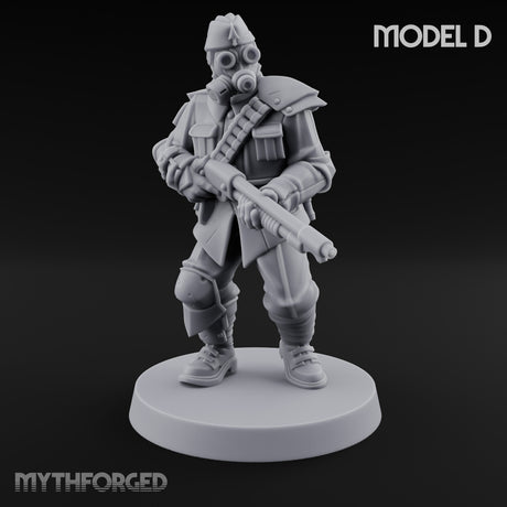 Cross Emblazoned Gun Bearing Ashen Trooper D