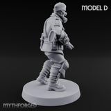 Cross Emblazoned Gun Bearing Ashen Trooper D Miniature for Dungeons and Dragons, Pathfinder or other TTRPGs