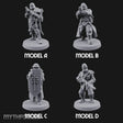 Cross Emblazoned Gun Bearing Ashen Troopers Miniature for Dungeons and Dragons, Pathfinder or other TTRPGs