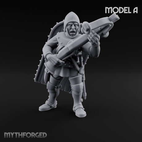 Crossbow Cranking Human Crossbowman A Miniature for Dungeons and Dragons, Pathfinder or other TTRPGs