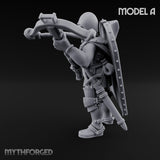 Crossbow Cranking Human Crossbowman A Miniature for Dungeons and Dragons, Pathfinder or other TTRPGs