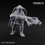Crossbow Cranking Human Crossbowman B Miniature for Dungeons and Dragons, Pathfinder or other TTRPGs