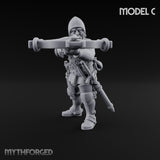 Crossbow Cranking Human Crossbowman C Miniature for Dungeons and Dragons, Pathfinder or other TTRPGs