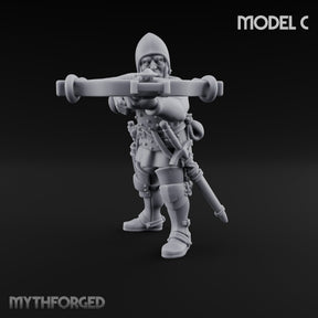 Crossbow Cranking Human Crossbowman C Miniature for Dungeons and Dragons, Pathfinder or other TTRPGs