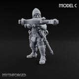 Crossbow Cranking Human Crossbowman C Miniature for Dungeons and Dragons, Pathfinder or other TTRPGs