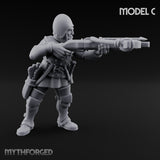 Crossbow Cranking Human Crossbowman C Miniature for Dungeons and Dragons, Pathfinder or other TTRPGs