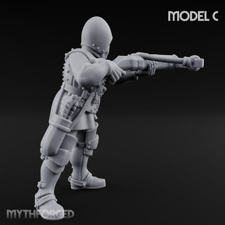 Crossbow Cranking Human Crossbowman C Miniature for Dungeons and Dragons, Pathfinder or other TTRPGs
