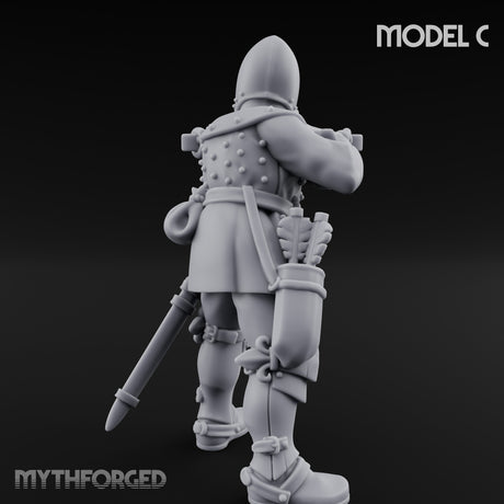 Crossbow Cranking Human Crossbowman C Miniature for Dungeons and Dragons, Pathfinder or other TTRPGs