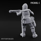 Crossbow Cranking Human Crossbowman C Miniature for Dungeons and Dragons, Pathfinder or other TTRPGs