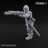 Crossbow Cranking Human Crossbowman C Miniature for Dungeons and Dragons, Pathfinder or other TTRPGs