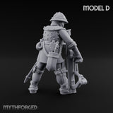 Crossbow Cranking Human Crossbowman D Miniature for Dungeons and Dragons, Pathfinder or other TTRPGs