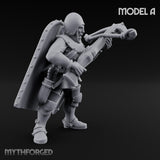 Crossbow Cranking Human Crossbowmen Miniature for Dungeons and Dragons, Pathfinder or other TTRPGs