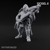 Crossbow Cranking Human Crossbowmen Miniature for Dungeons and Dragons, Pathfinder or other TTRPGs