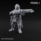 Crossbow Cranking Human Crossbowmen Miniature for Dungeons and Dragons, Pathfinder or other TTRPGs