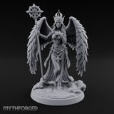 Crown And Staff Bearing Angel Queen Miniature for Dungeons and Dragons, Pathfinder or other TTRPGs