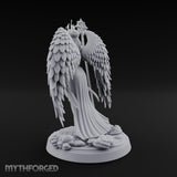 Crown And Staff Bearing Angel Queen Miniature for Dungeons and Dragons, Pathfinder or other TTRPGs