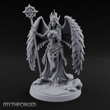 Crown And Staff Bearing Angel Queen Miniature for Dungeons and Dragons, Pathfinder or other TTRPGs