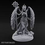Crown And Staff Bearing Angel Queen Miniature for Dungeons and Dragons, Pathfinder or other TTRPGs
