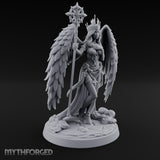 Crown And Staff Bearing Angel Queen Miniature for Dungeons and Dragons, Pathfinder or other TTRPGs