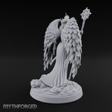 Crown And Staff Bearing Angel Queen Miniature for Dungeons and Dragons, Pathfinder or other TTRPGs