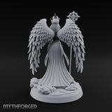 Crown And Staff Bearing Angel Queen Miniature for Dungeons and Dragons, Pathfinder or other TTRPGs