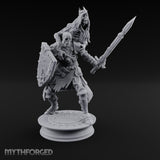 Crown Wearing Sword Thrusting Skeleton King — 32mm