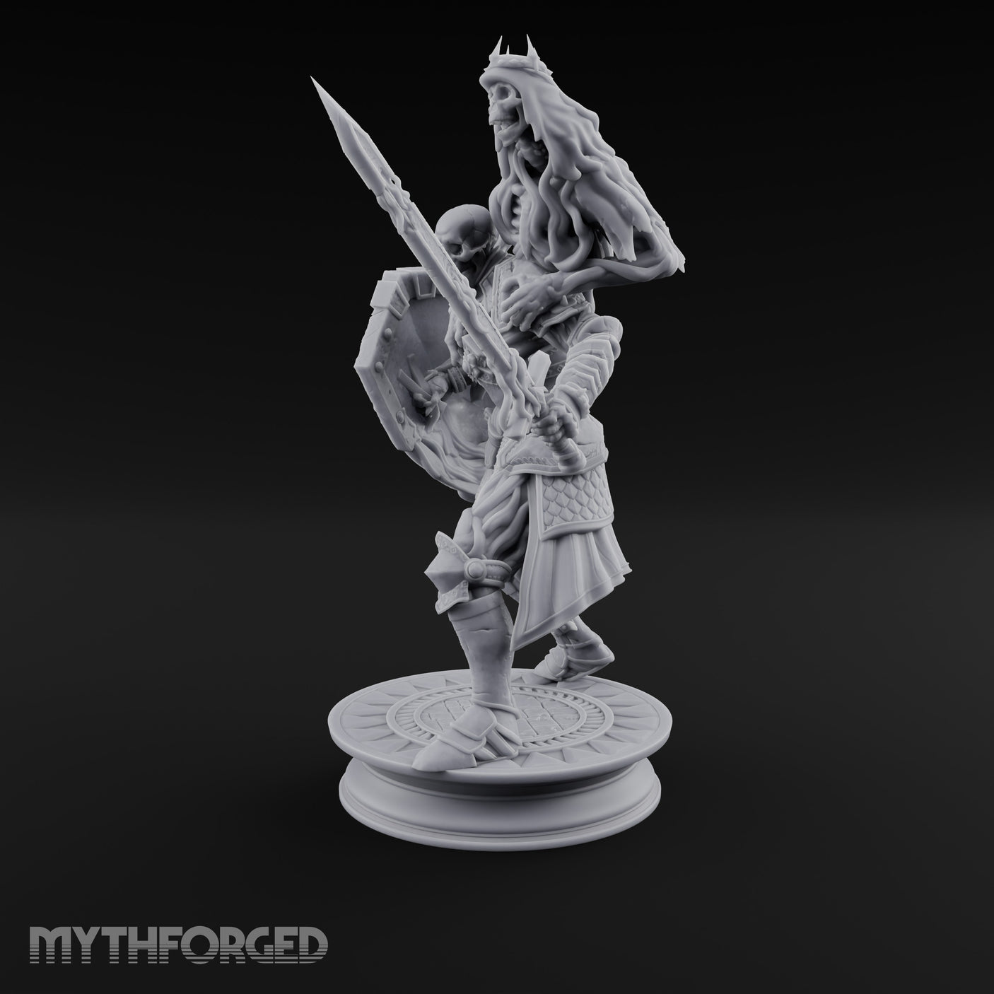 Crown Wearing Sword Thrusting Skeleton King gallery 14
